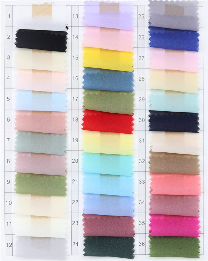 100% polyester light chiffon fabric 40 gsm - patternvip