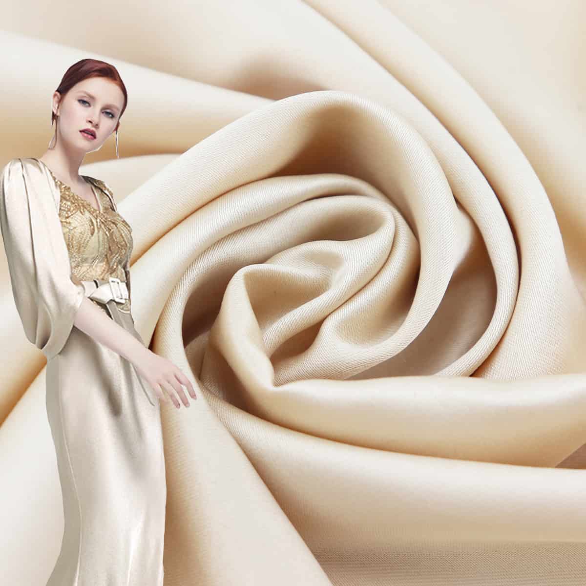 SKT 35-36 Gold Silk Fabric, For Garments, GSM: 100-150 at Rs 90